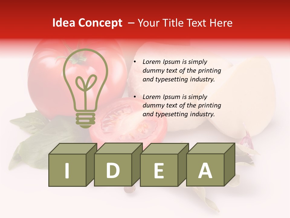 Cheese Fresh Salad PowerPoint Template