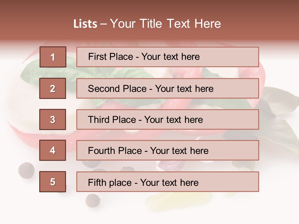 Aromatic Vegetable Olive PowerPoint Template