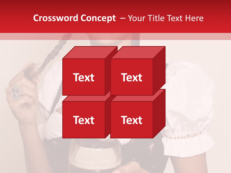 Beer Glass Cheer Pigtail PowerPoint Template