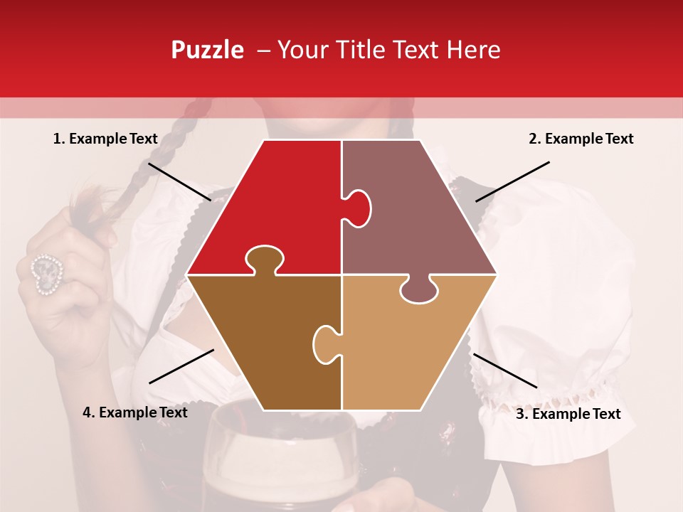 Beer Glass Cheer Pigtail PowerPoint Template