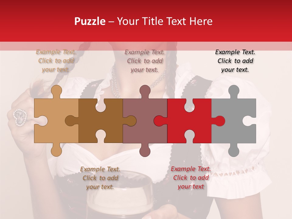 Beer Glass Cheer Pigtail PowerPoint Template