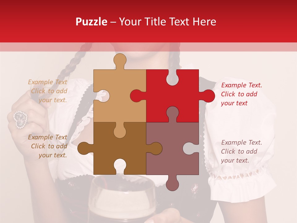 Beer Glass Cheer Pigtail PowerPoint Template