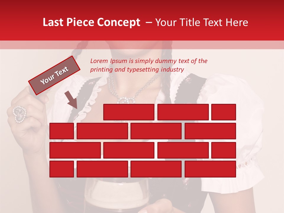 Beer Glass Cheer Pigtail PowerPoint Template