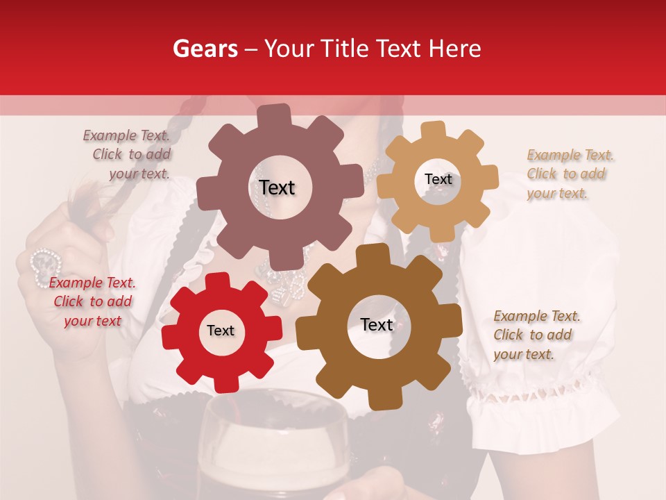Beer Glass Cheer Pigtail PowerPoint Template