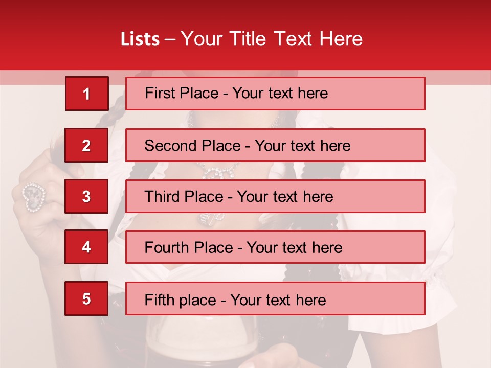 Beer Glass Cheer Pigtail PowerPoint Template