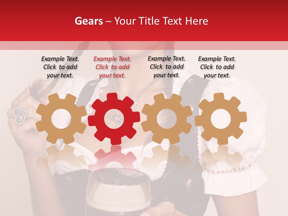 Beer Glass Cheer Pigtail PowerPoint Template