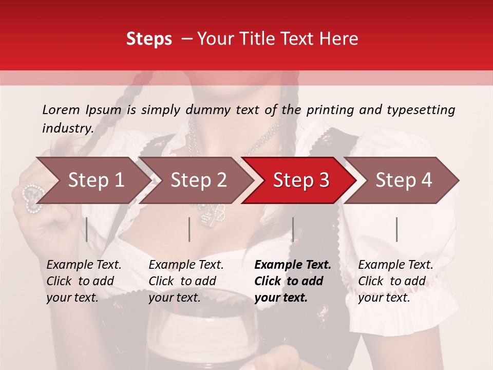 Beer Glass Cheer Pigtail PowerPoint Template