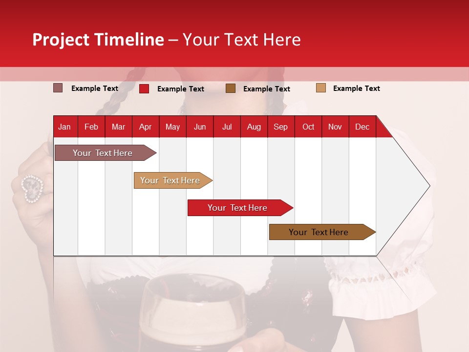 Beer Glass Cheer Pigtail PowerPoint Template
