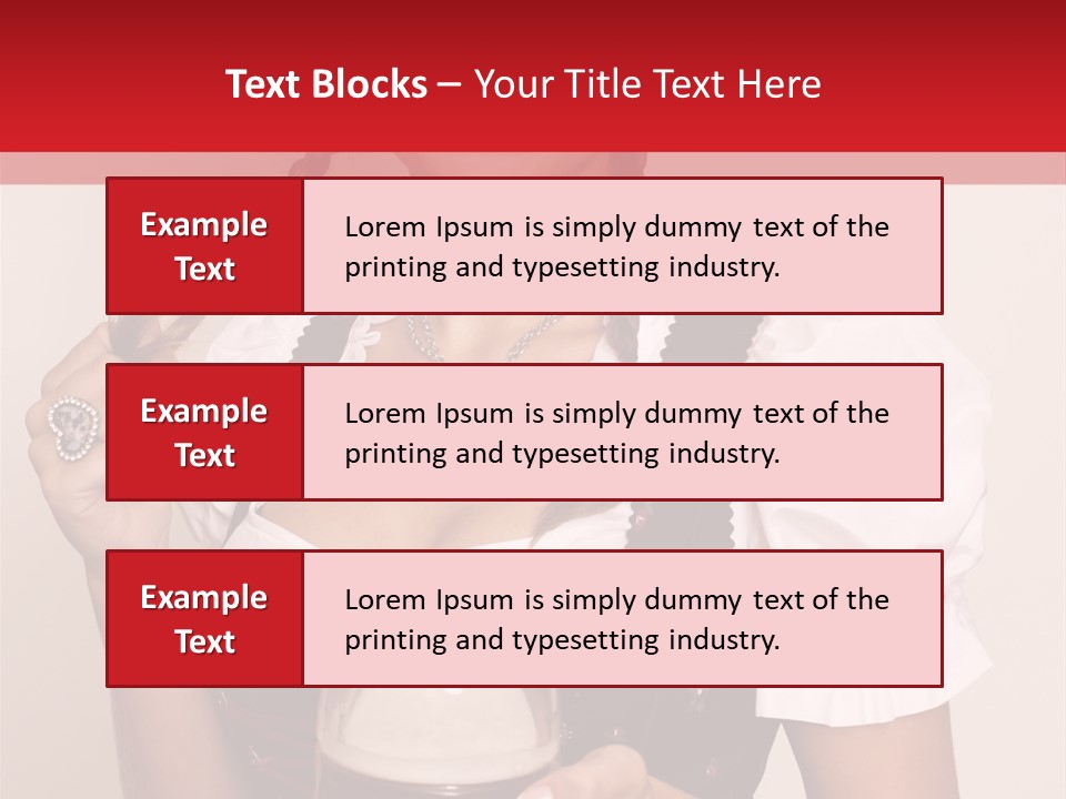 Beer Glass Cheer Pigtail PowerPoint Template