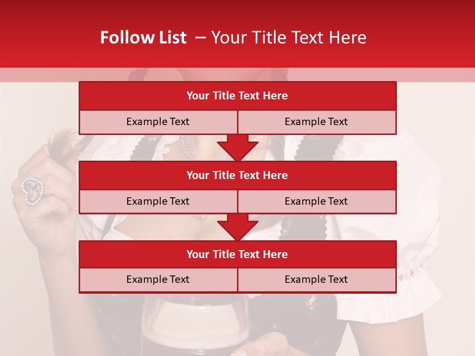 Beer Glass Cheer Pigtail PowerPoint Template