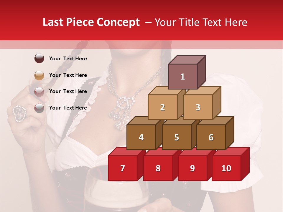 Beer Glass Cheer Pigtail PowerPoint Template