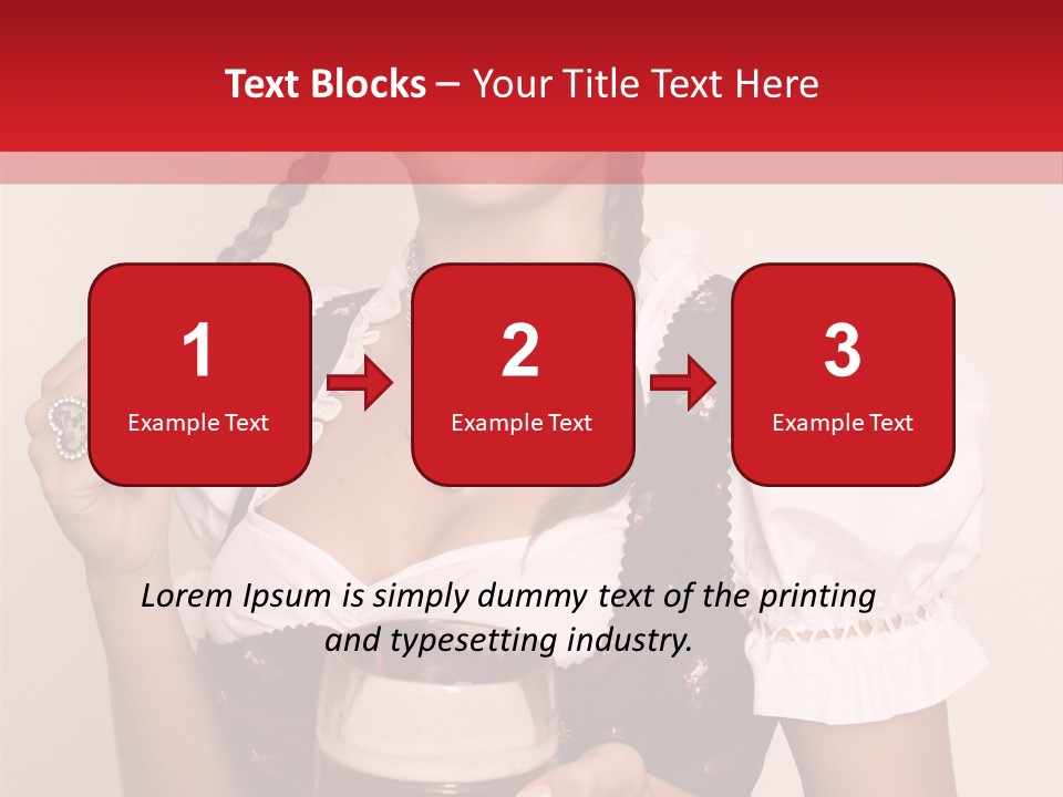 Beer Glass Cheer Pigtail PowerPoint Template