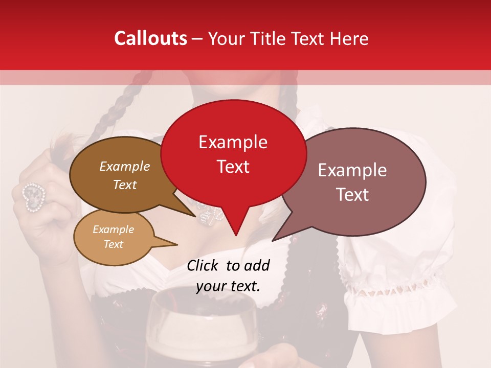 Beer Glass Cheer Pigtail PowerPoint Template