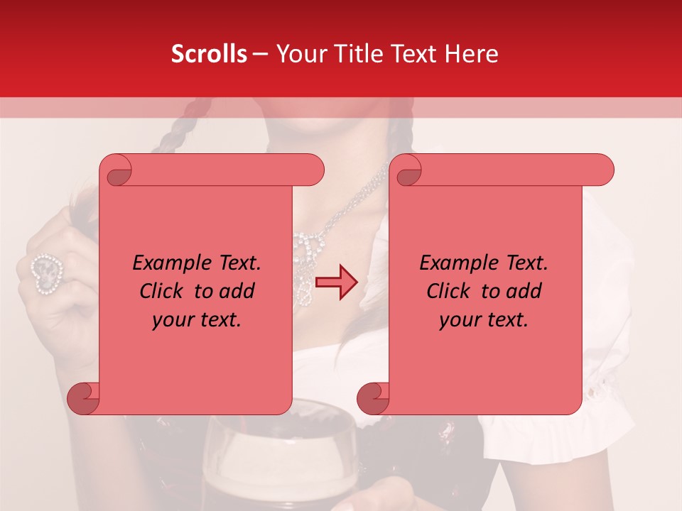 Beer Glass Cheer Pigtail PowerPoint Template