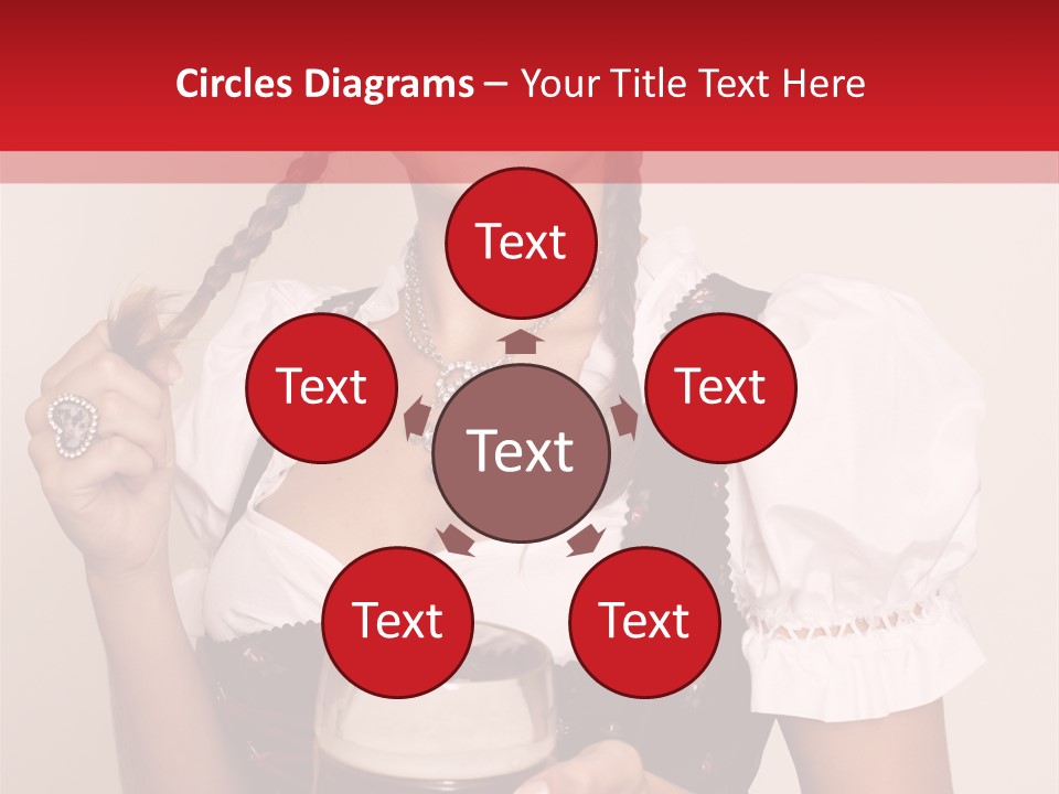 Beer Glass Cheer Pigtail PowerPoint Template