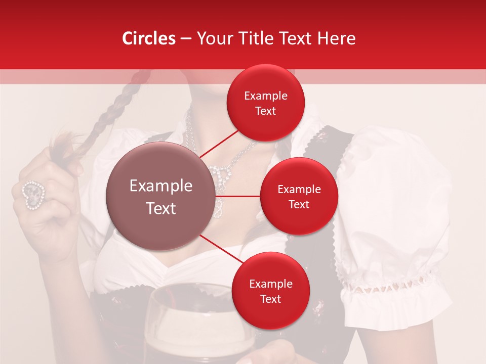 Beer Glass Cheer Pigtail PowerPoint Template