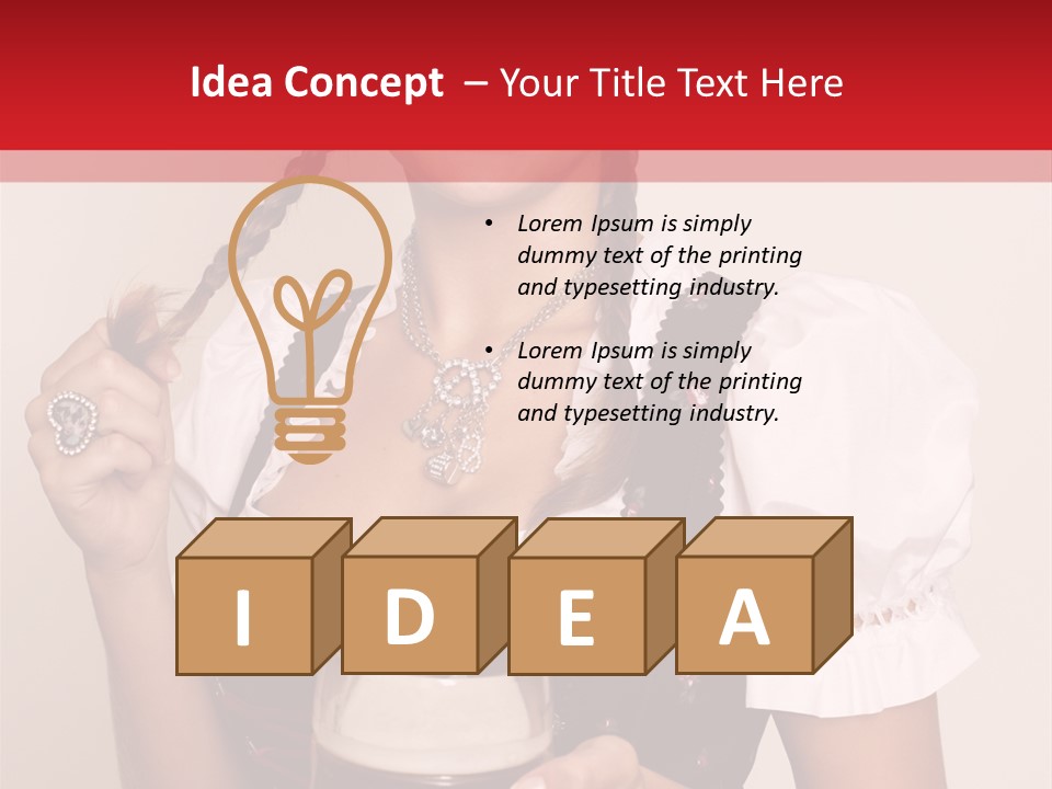 Beer Glass Cheer Pigtail PowerPoint Template