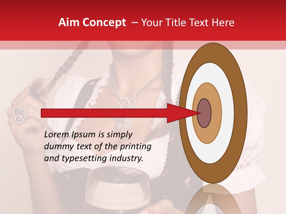 Beer Glass Cheer Pigtail PowerPoint Template