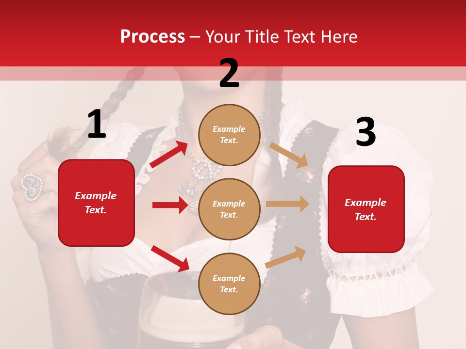 Beer Glass Cheer Pigtail PowerPoint Template