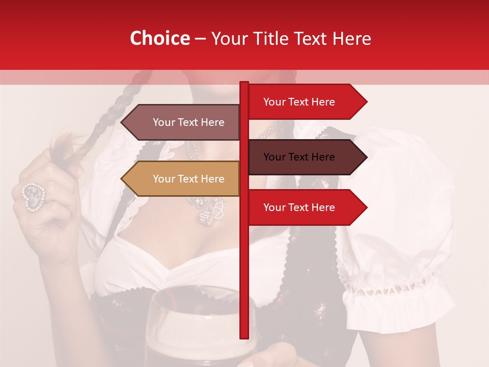 Beer Glass Cheer Pigtail PowerPoint Template