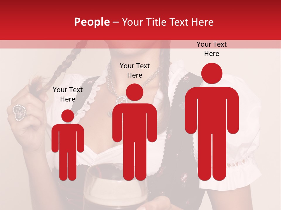 Beer Glass Cheer Pigtail PowerPoint Template