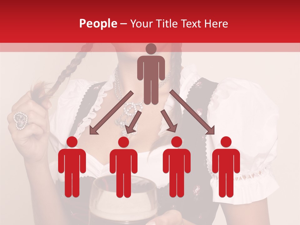 Beer Glass Cheer Pigtail PowerPoint Template