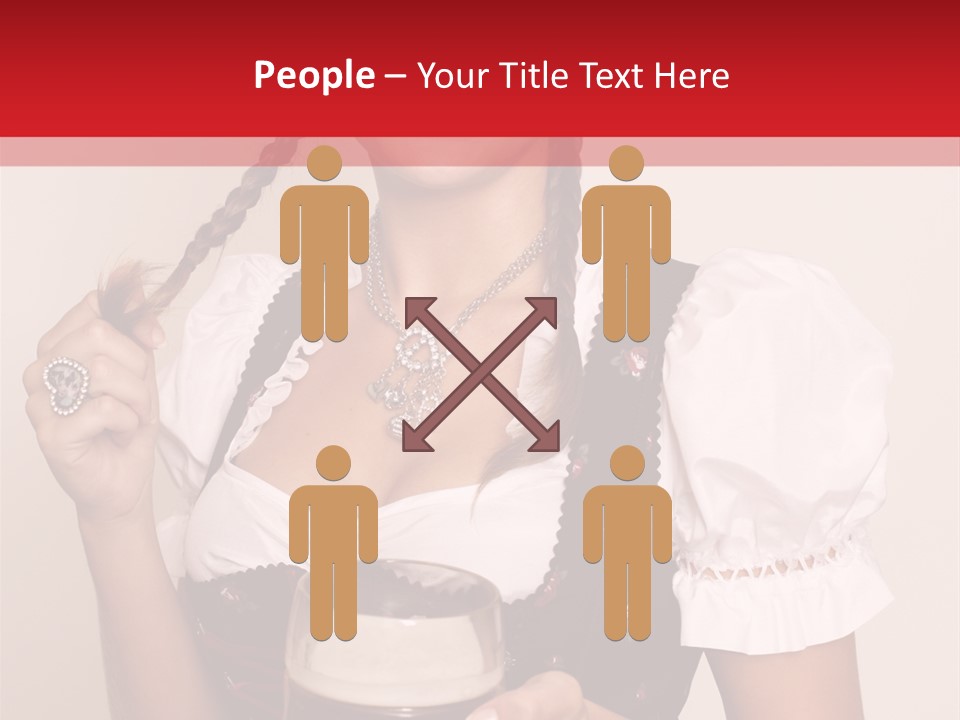 Beer Glass Cheer Pigtail PowerPoint Template