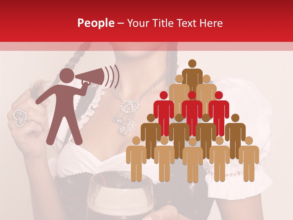 Beer Glass Cheer Pigtail PowerPoint Template