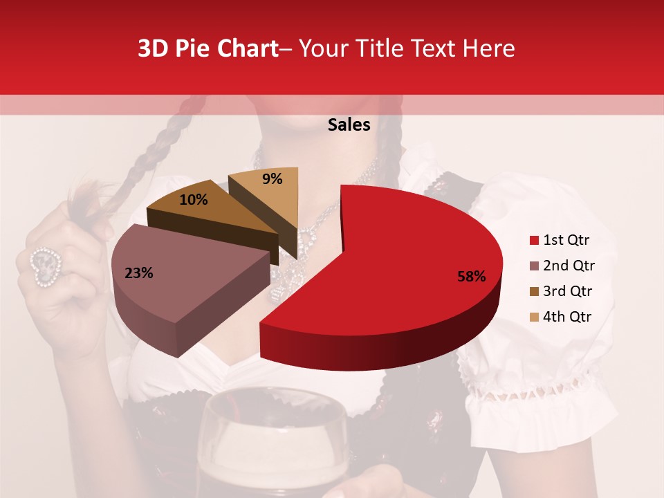 Beer Glass Cheer Pigtail PowerPoint Template