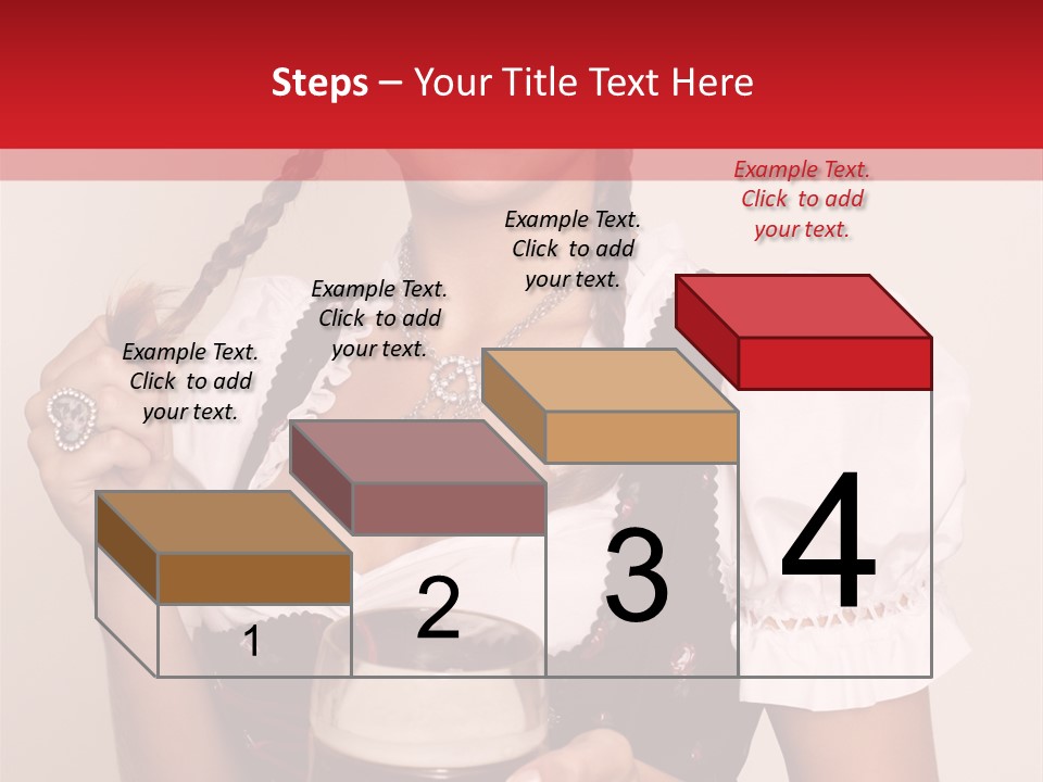 Beer Glass Cheer Pigtail PowerPoint Template