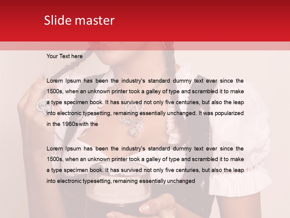 Hat Beer Glass Bavarian PowerPoint Template