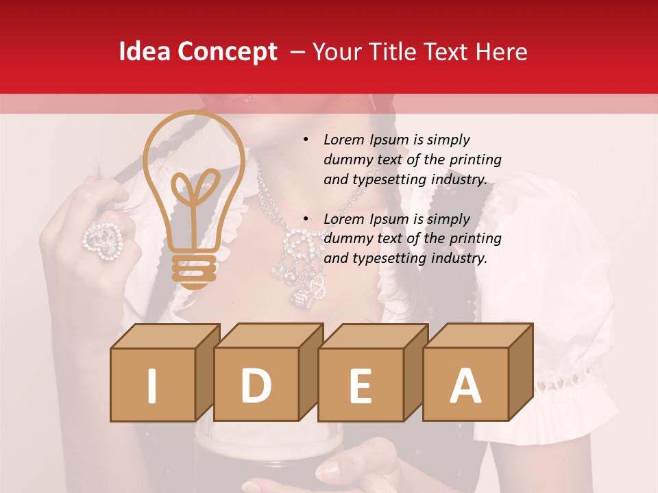 Hat Beer Glass Bavarian PowerPoint Template