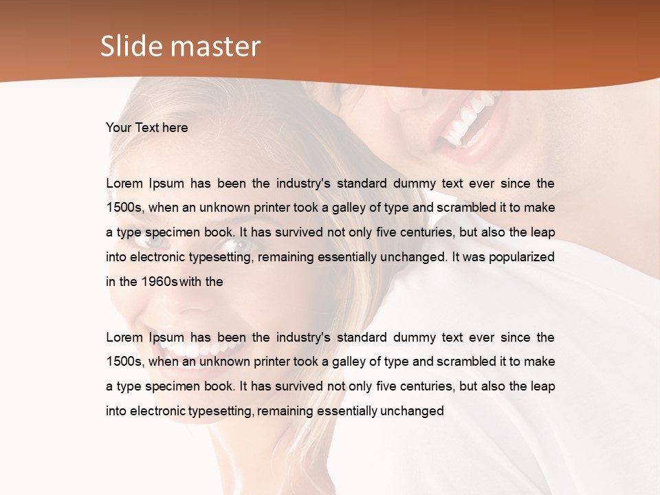 Hugging Teenager Happy PowerPoint Template