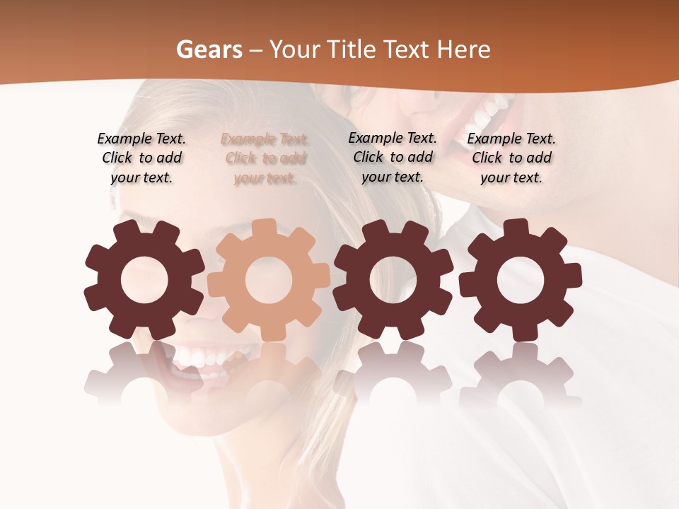 Hugging Teenager Happy PowerPoint Template