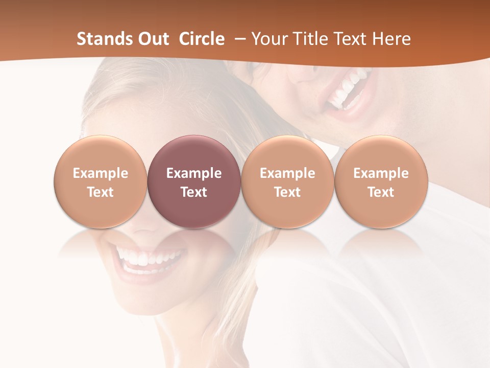 Hugging Teenager Happy PowerPoint Template