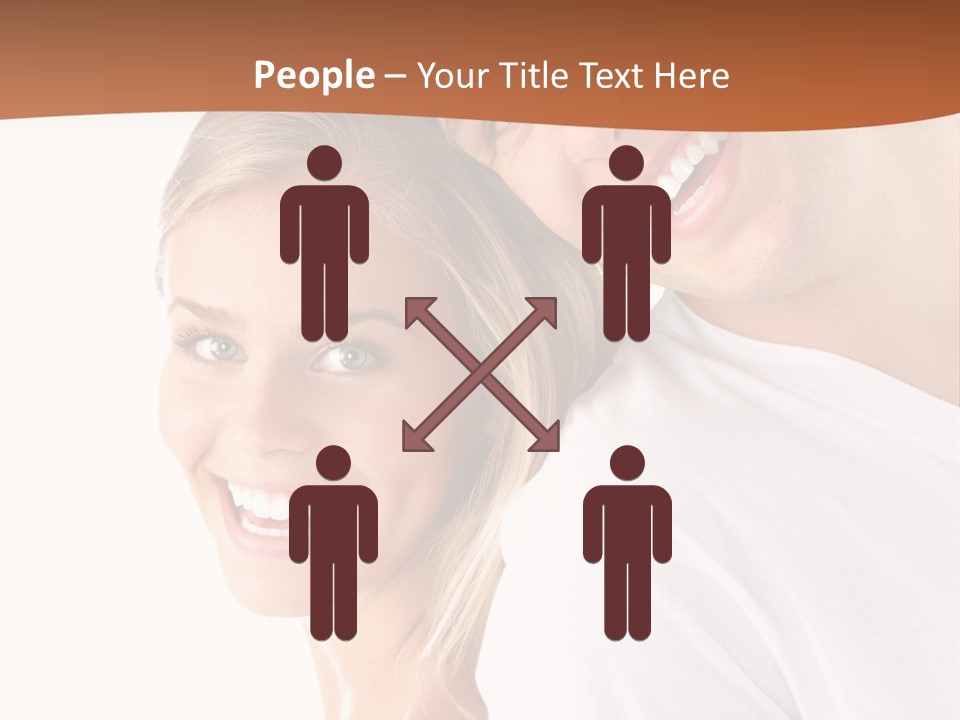 Hugging Teenager Happy PowerPoint Template