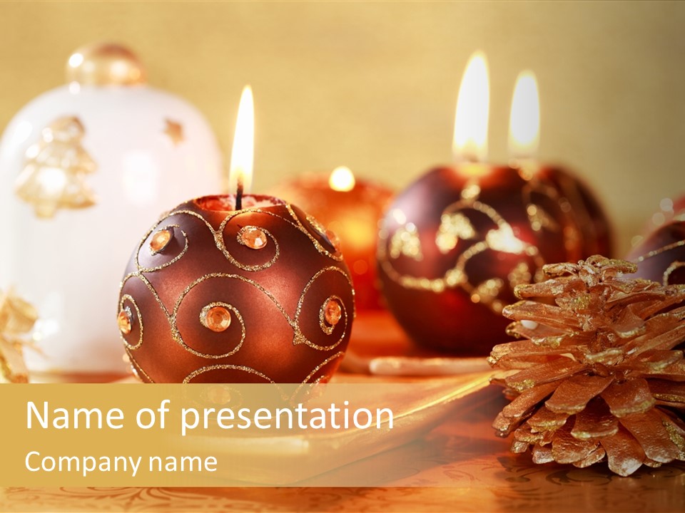 Ball Gold Tradition PowerPoint Template