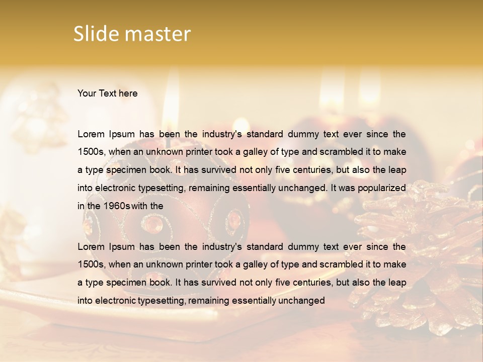 Ball Gold Tradition PowerPoint Template