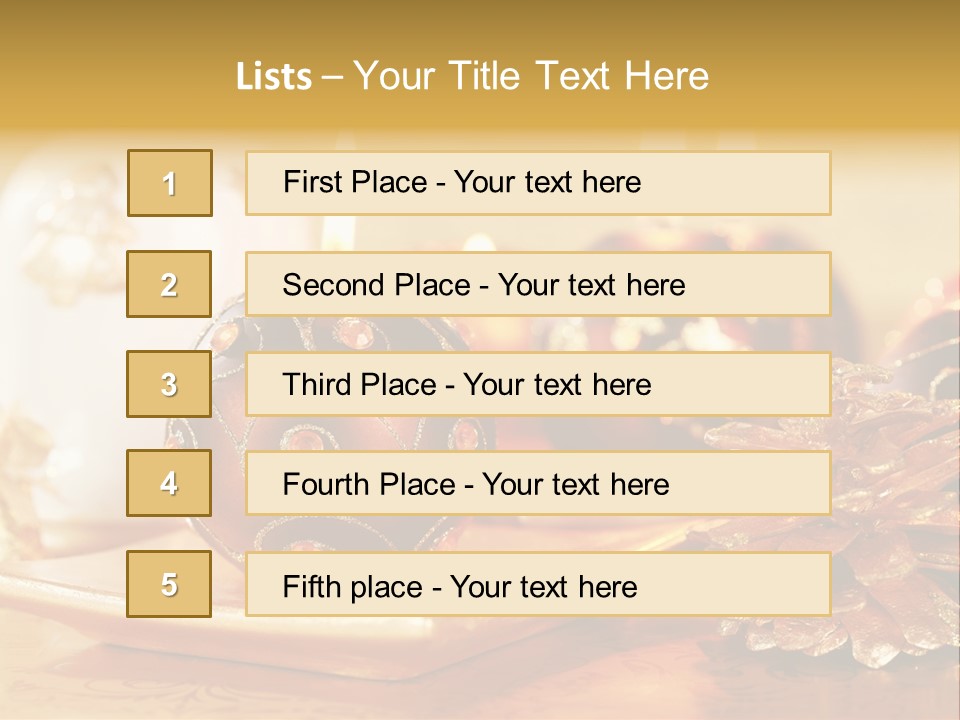 Ball Gold Tradition PowerPoint Template