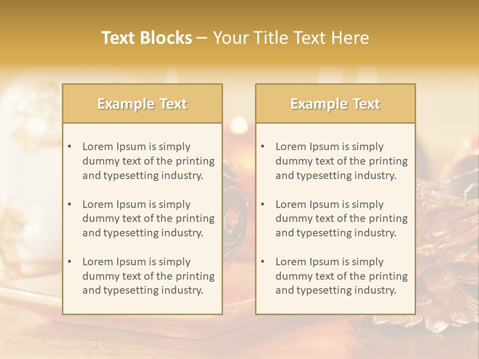 Ball Gold Tradition PowerPoint Template