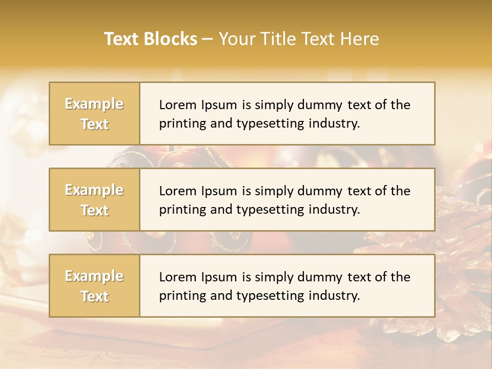 Ball Gold Tradition PowerPoint Template