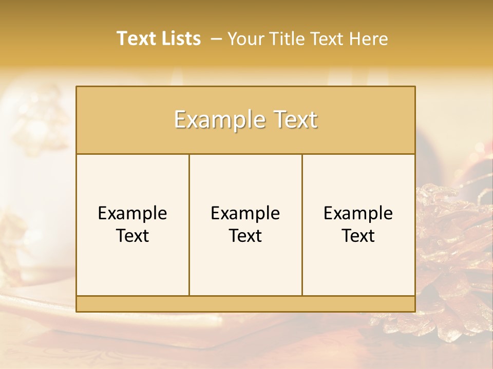 Ball Gold Tradition PowerPoint Template