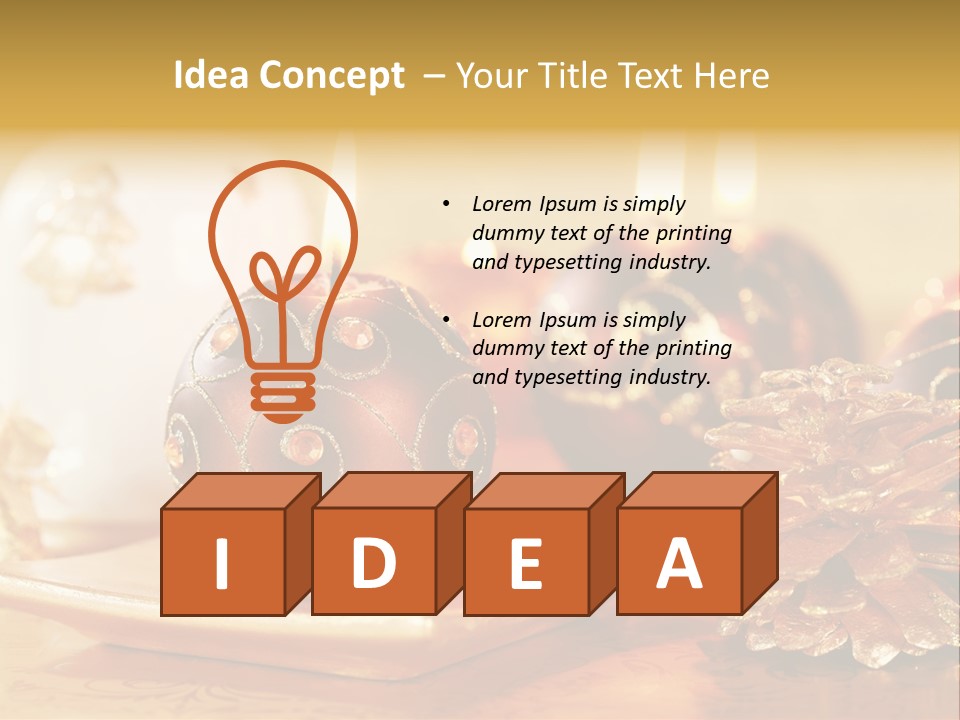 Ball Gold Tradition PowerPoint Template