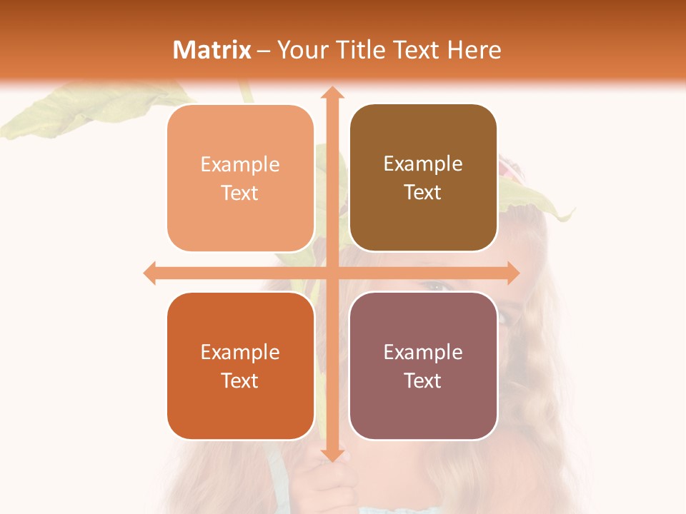 Child Sunflower Hold PowerPoint Template