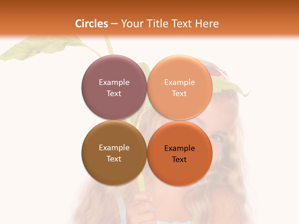 Child Sunflower Hold PowerPoint Template