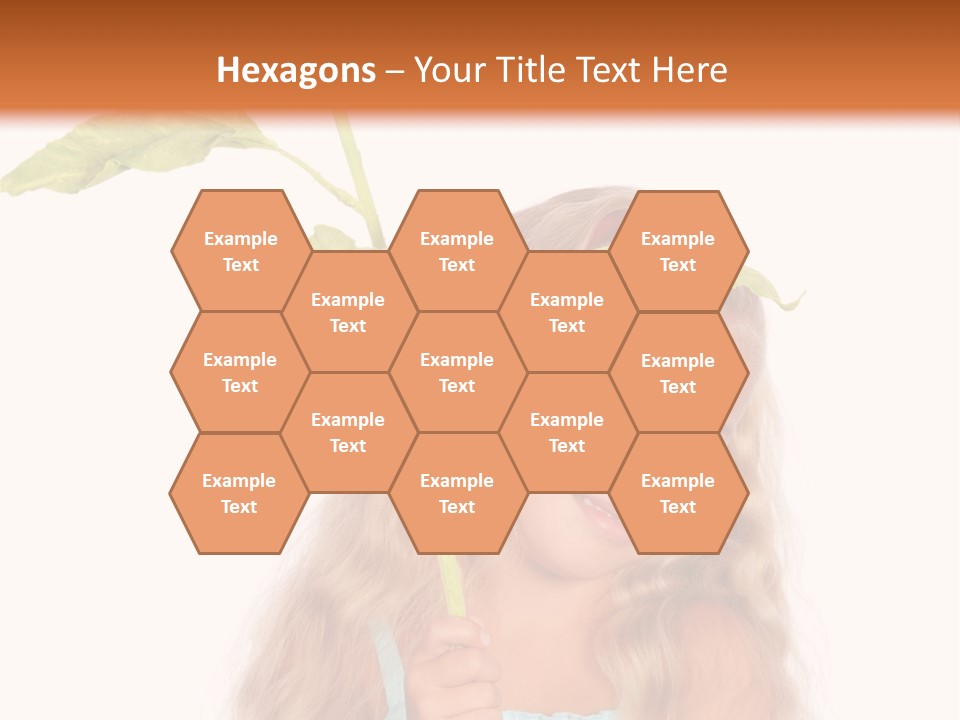 Child Sunflower Hold PowerPoint Template