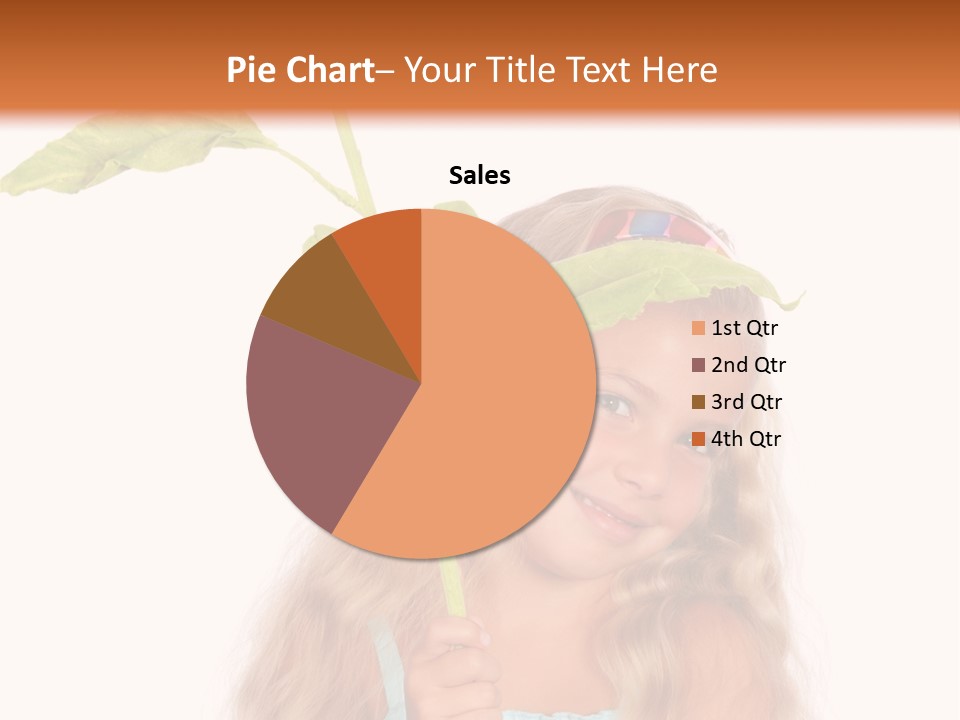 Child Sunflower Hold PowerPoint Template