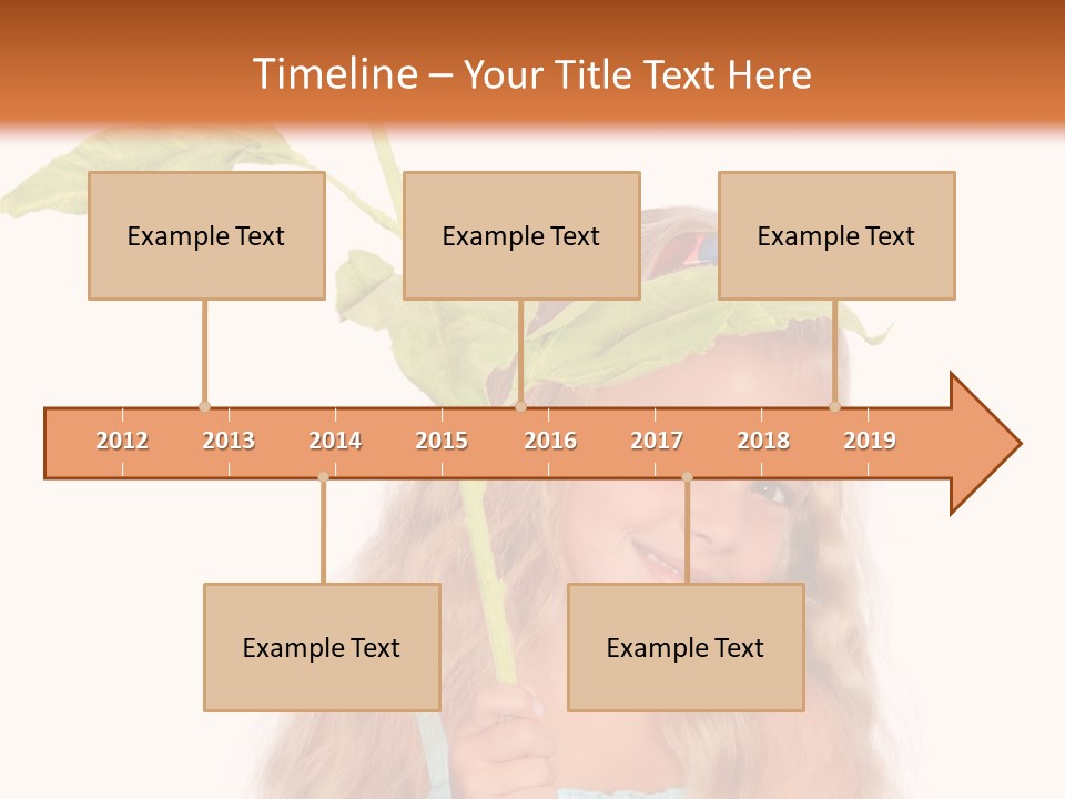 Child Sunflower Hold PowerPoint Template