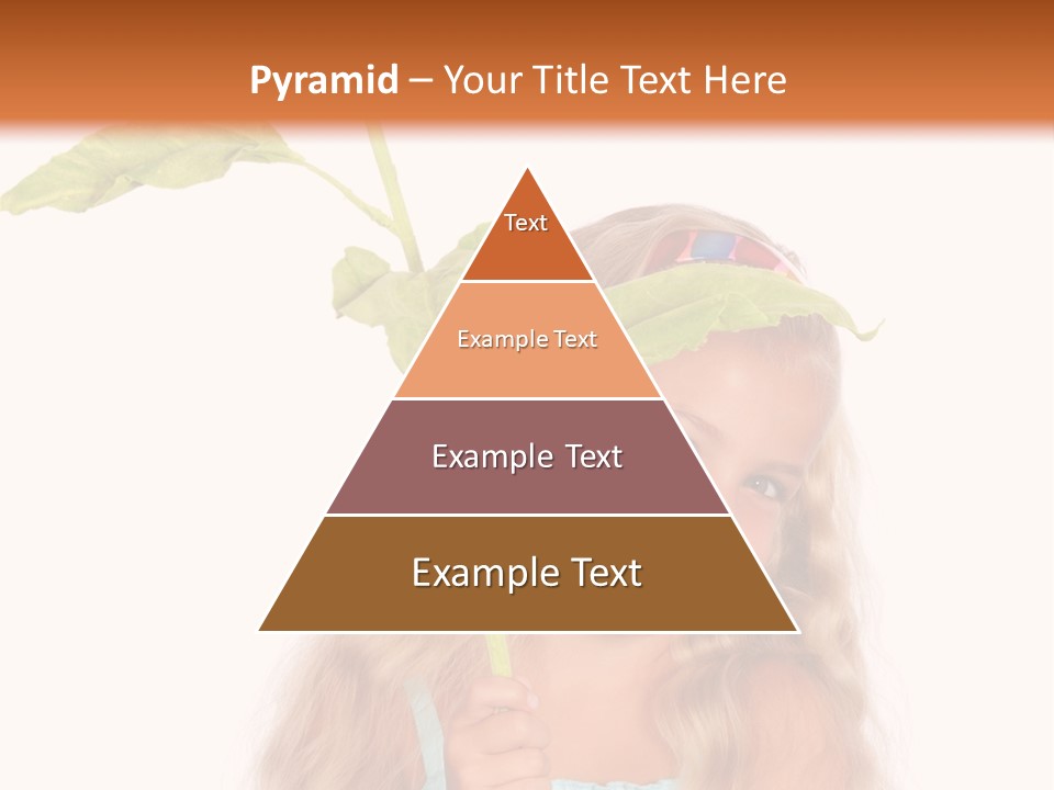 Child Sunflower Hold PowerPoint Template