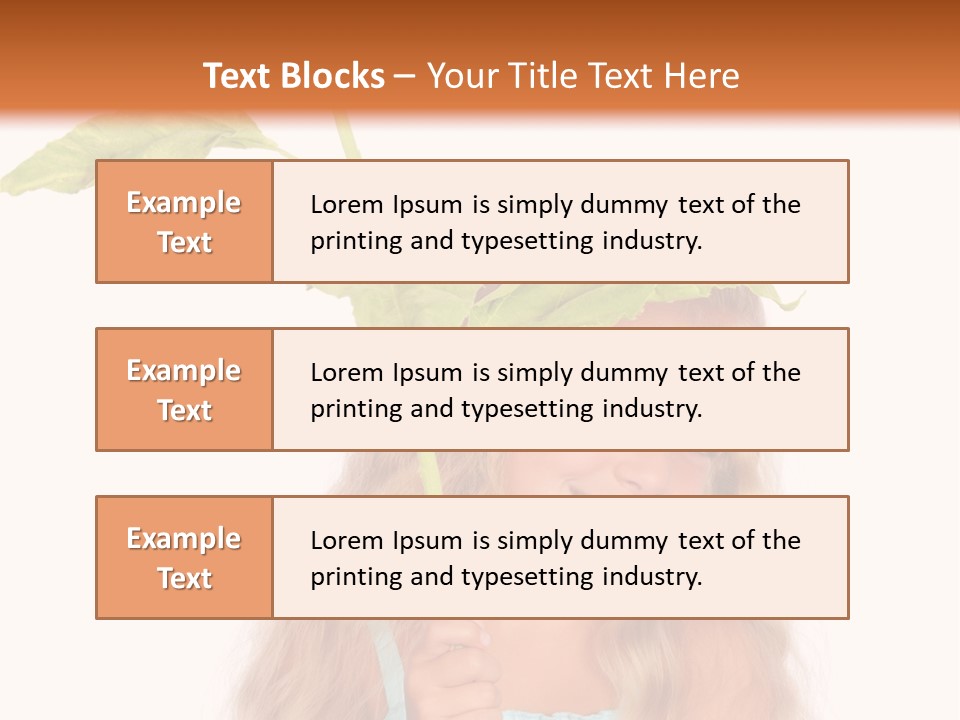 Child Sunflower Hold PowerPoint Template